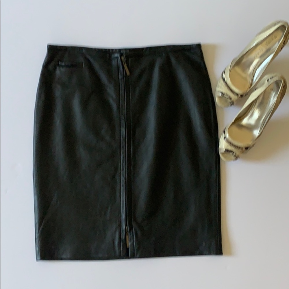 Express Leather Pencil Skirt